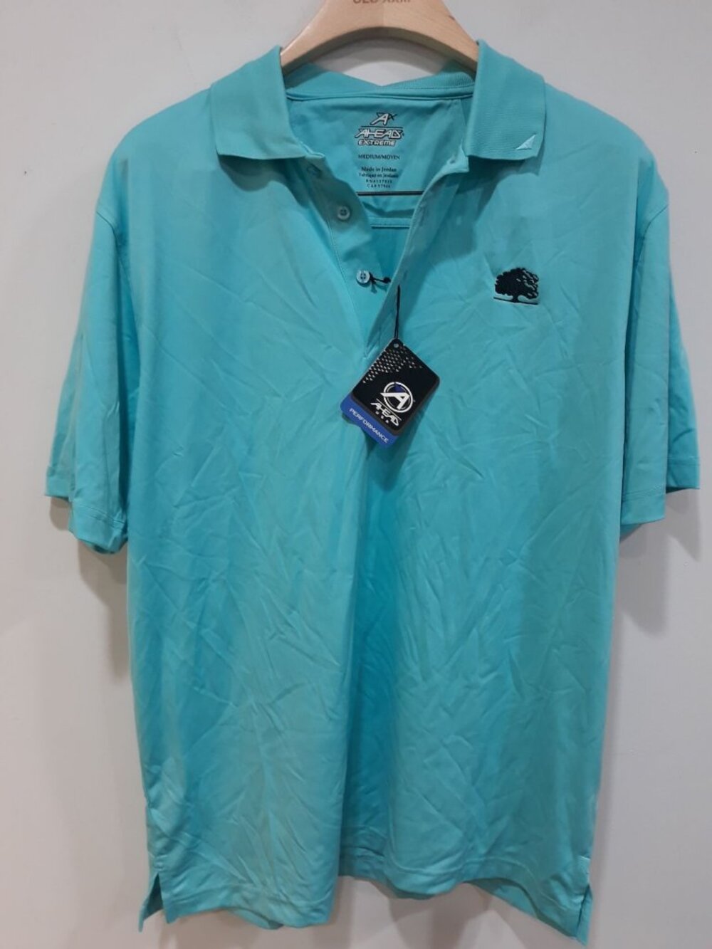Ahead USA  Men's Golf Shirt Blue Size Medium NEW WITH TAGS!